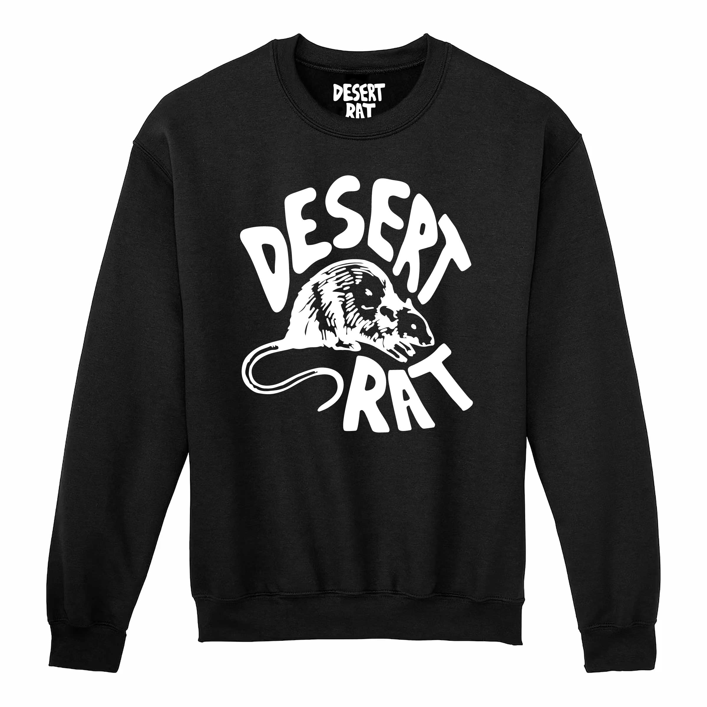 Black OG Desert Rat Sweatshirt Crew Neck Desert Sweat Shirt Desert Rat Crew desertrat